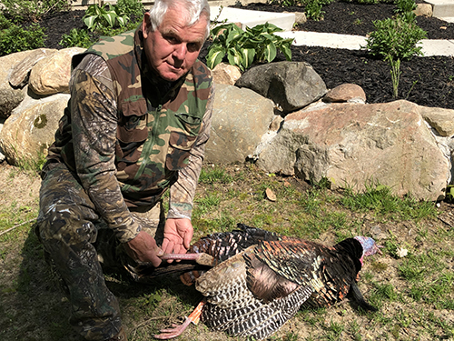 Grandpa, Rich Heslinga and grandson, Isaiah Ball, were successful this year in the Allegan State game area. It was Isaiah’s first turkey, with a 10 inch beard. 