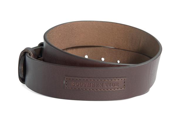 Southern Tide Leather Patch Belt