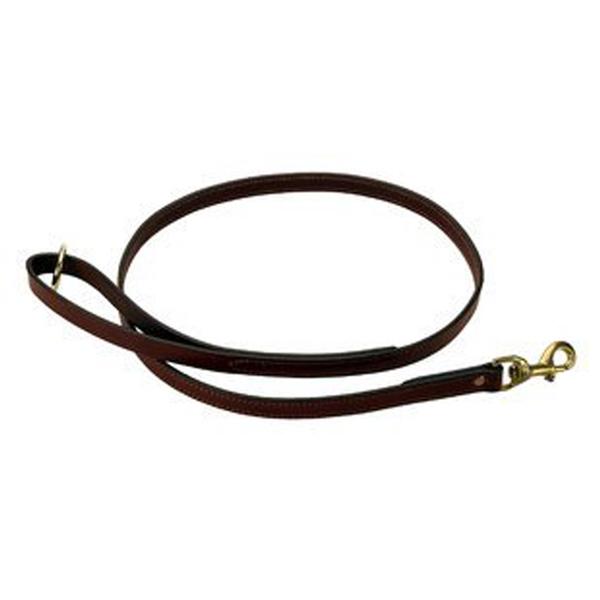 English Bridle Leather Snap Lead- Chestnut