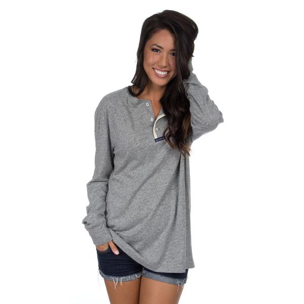 Lauren James Boyfriend Tee - Grey