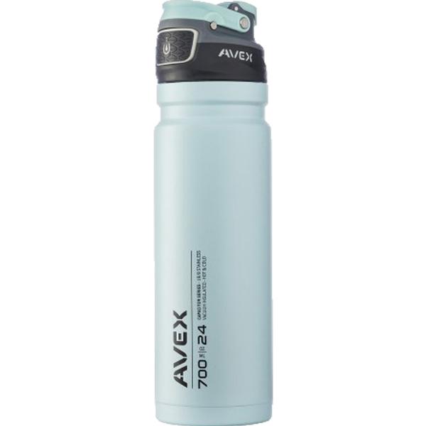 Avex Free Flow 700ML/ 24oz. Autoseal Stainless Water Bottle-Ice