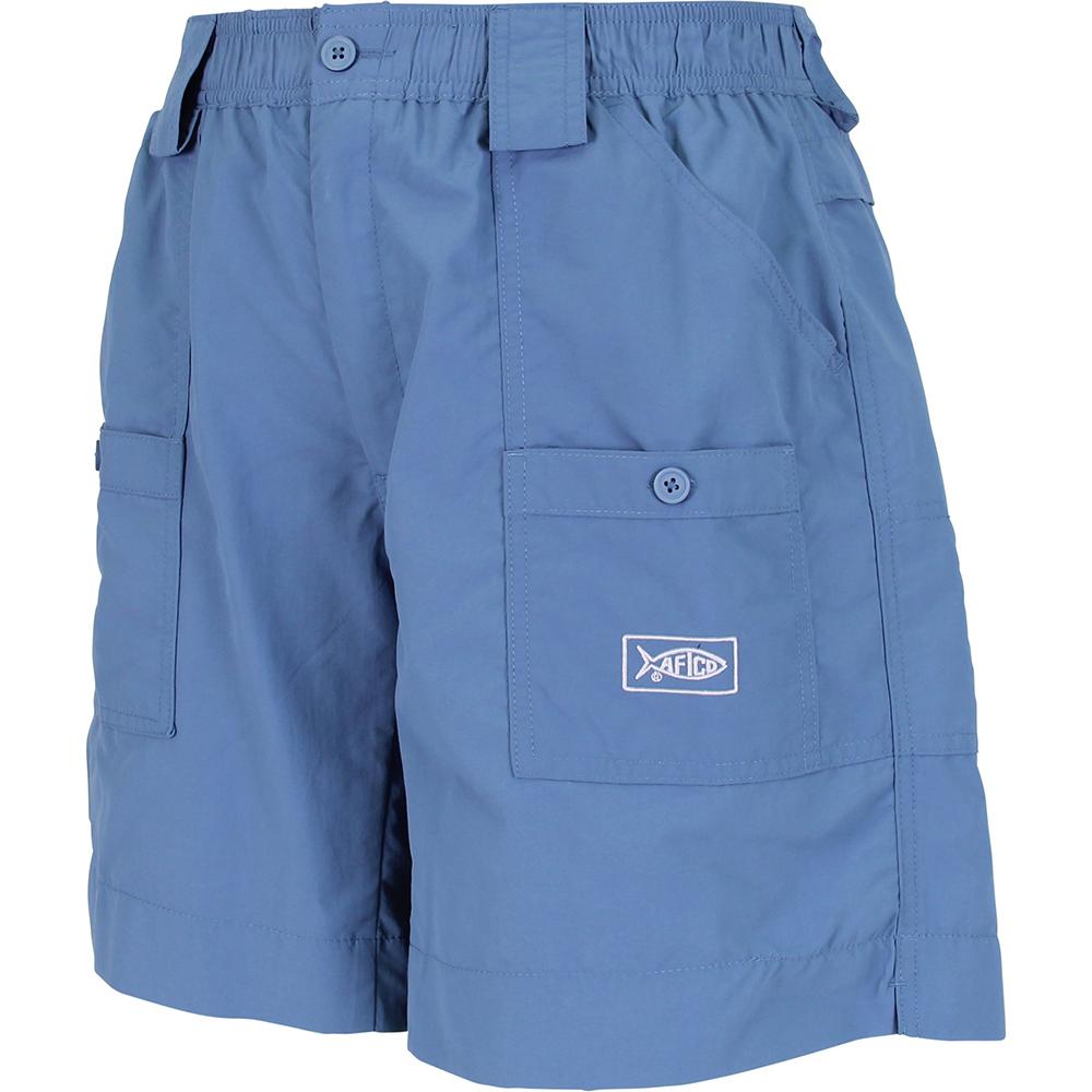 Vintage Aftco Mens 70s 80s Blue Water Fishing Shorts Nylon 38 Cali