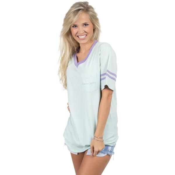 Lauren James Baseball Jersey Tee - Mint