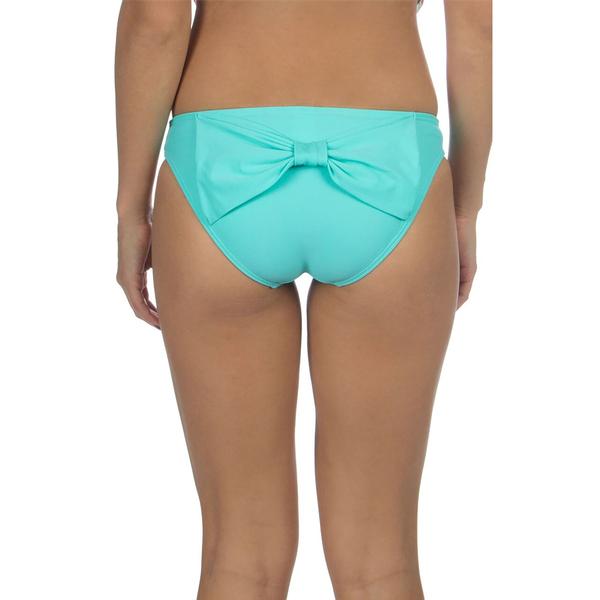 Lauren James Solid Bow Back Bikini Bottom - Aqua
