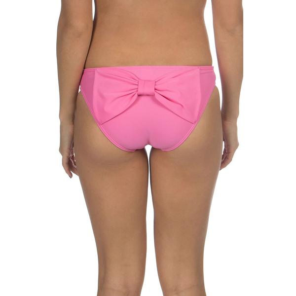 Lauren James Solid Bow Back Bikini Bottom - Pink