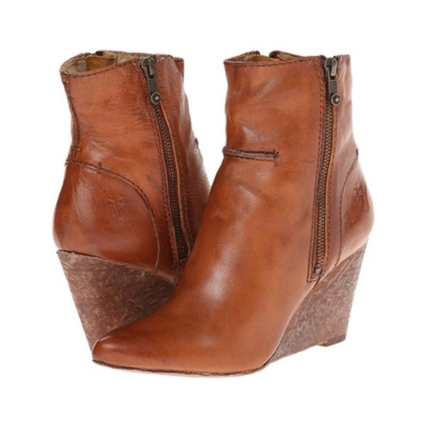 Frye Regina Seam Wedge - Cognac