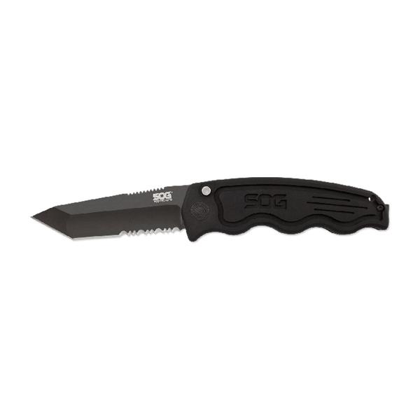 Tac Automatic Black Tini Partially Serrated