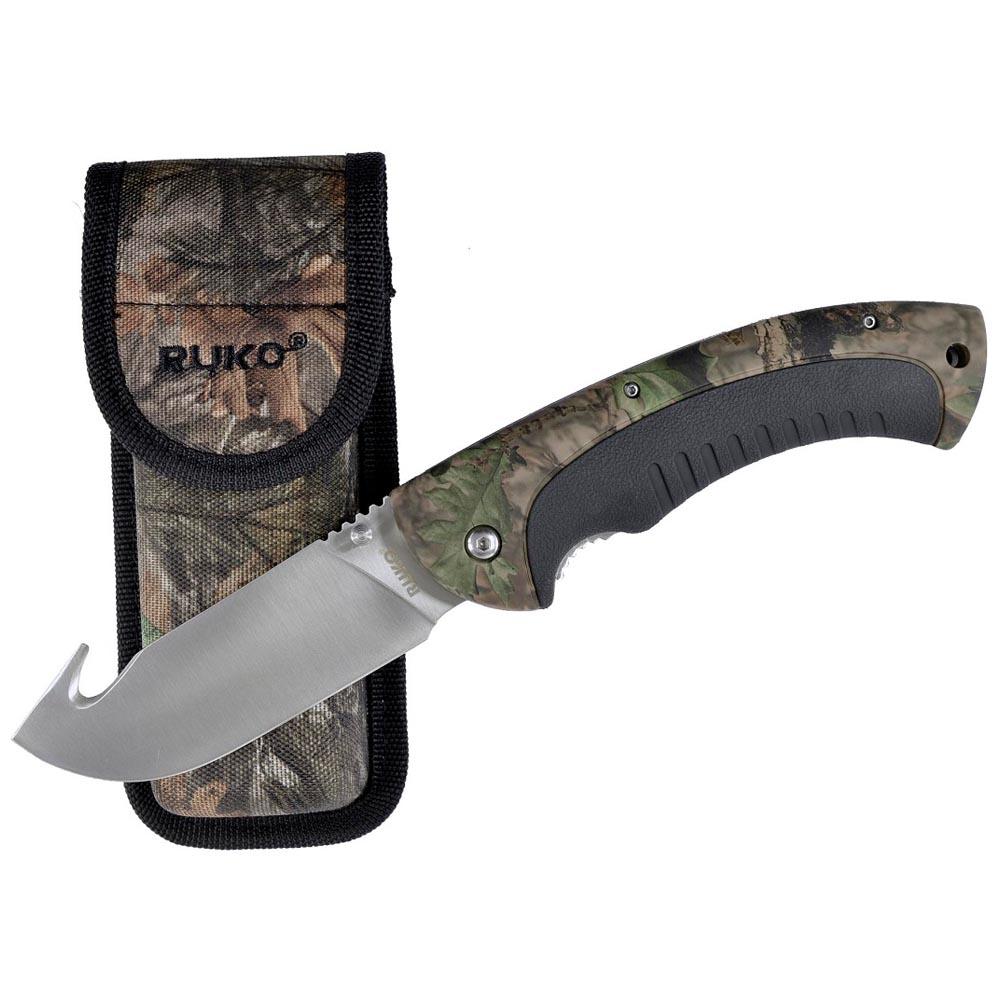 Camo Folding Knife W/Camo Sheath
