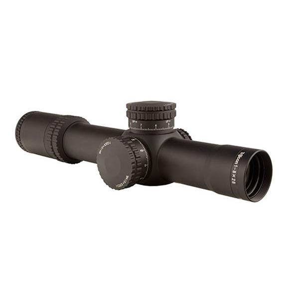 AccuPower® 1-8x28 Riflescope MIL Segmented Circle Crosshair w/Red LED, 34mm Tube