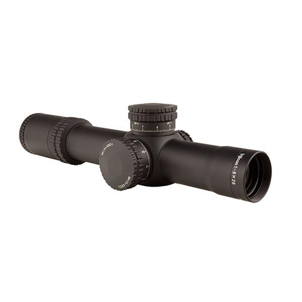 AccuPower® 1-8x28 Riflescope MIL Segmented Circle Crosshair w/Green LED, 34mm Tube