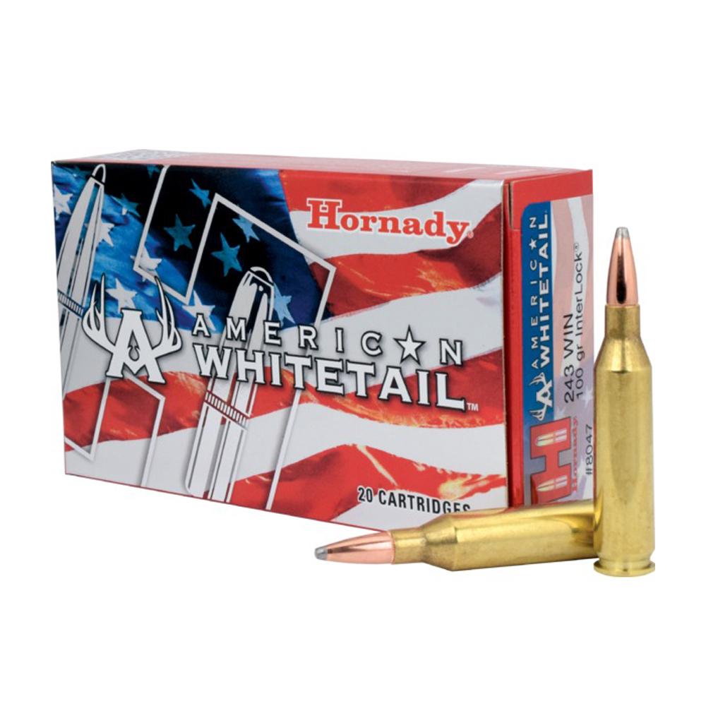 Hornady American Whitetail 243 Win 100 Gr Interlock Ammo