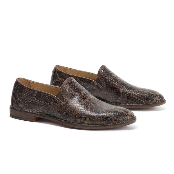 Ali - Brown Snake-Print Calfskin