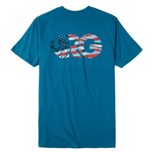 Distressed AMerican Flag S/S Pocket Tee