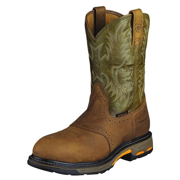 MEN`S WORKHOG COMP TOE - BARK/ARMY GREEN