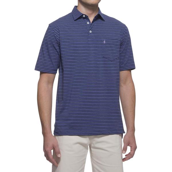 Finch Striped 3-Button Polo