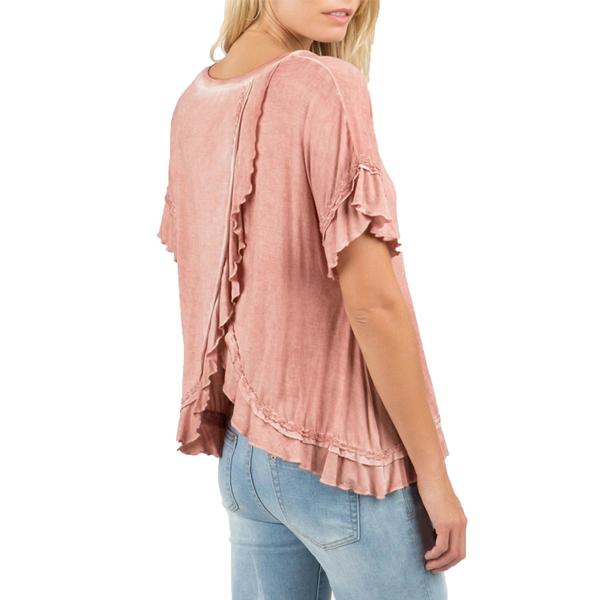 Ruffle Back Tee