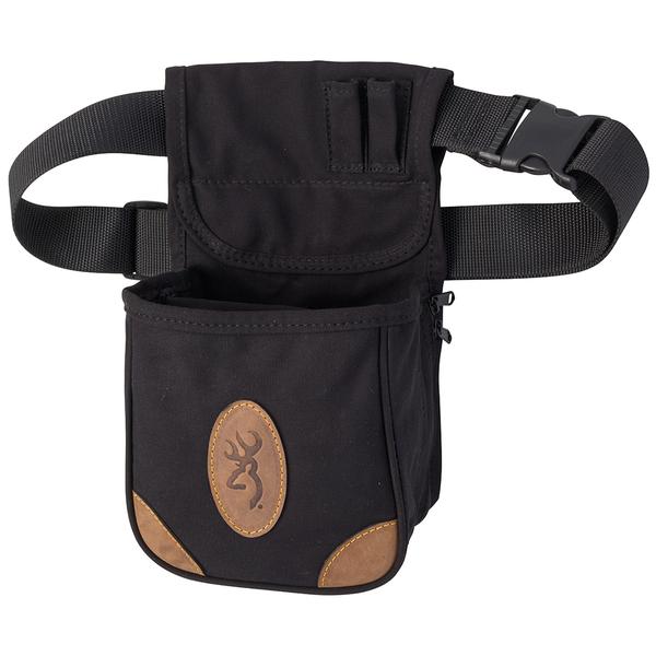 Lona Canvas/Leather Shell Pouch - Black
