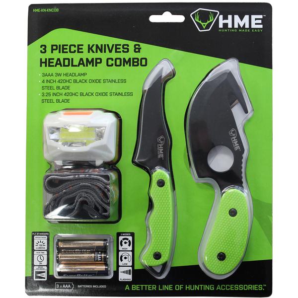 3 PIECE KNIFE and Headlamp COMBO