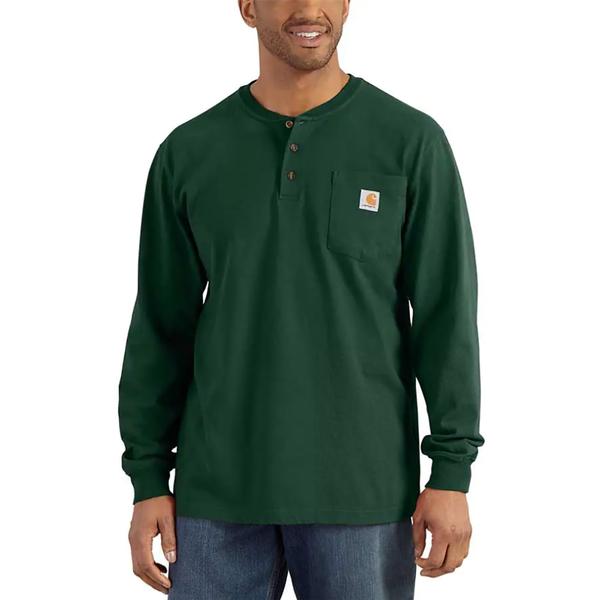 MEN`S WORKWEAR POCKET L/S HENLEY