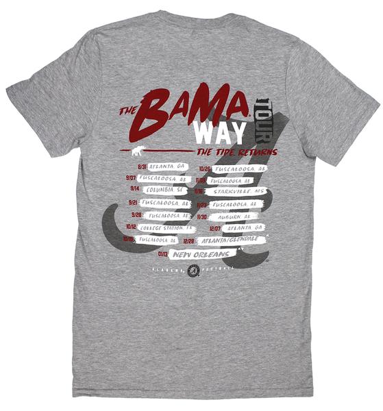BAMA WAY TOUR GILDAN S/S TEE SPORTGREY