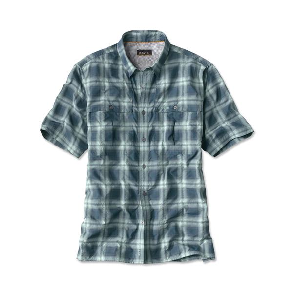 OPEN AIR PLAID SHORT-SLEEVED CASTING SHIRT