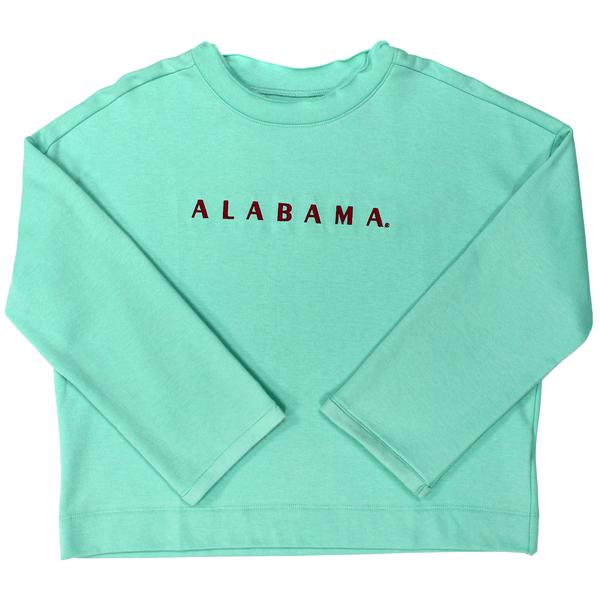 FUZZY WUZZY CROP BLOCK EMBROIDERY MINT/ALABAMA