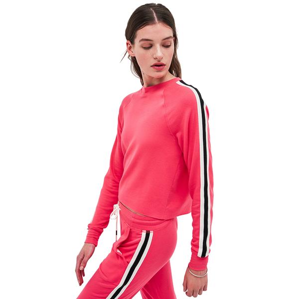 CROPPED WARMUP FLEECE SWEATSHIRT