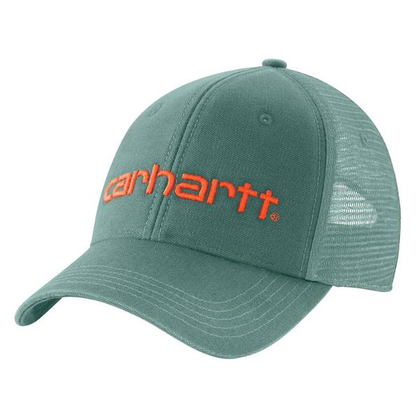 MEN'S CANVAS MESH BACK LOGO GRAPHIC CAP L04/SLATEGREEN