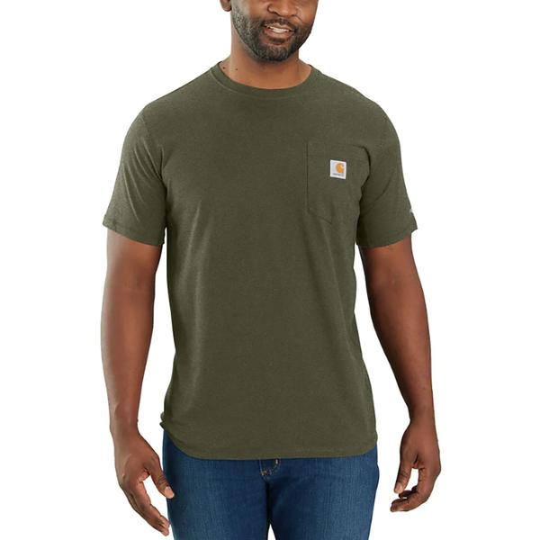 MENS FORCE RELAXED FIT MW S/S PKT TEE G73/BASILHEATHER