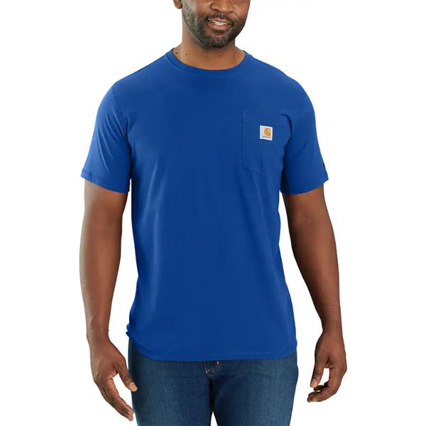 MENS FORCE RELAXED FIT MW S/S PKT TEE GSB/GLASSBLUE