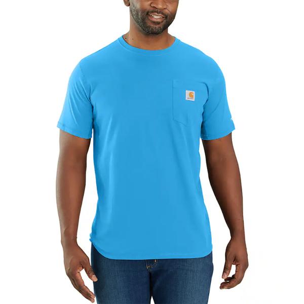 MENS FORCE RELAXED FIT MW S/S PKT TEE HA6/AZUREBLUE