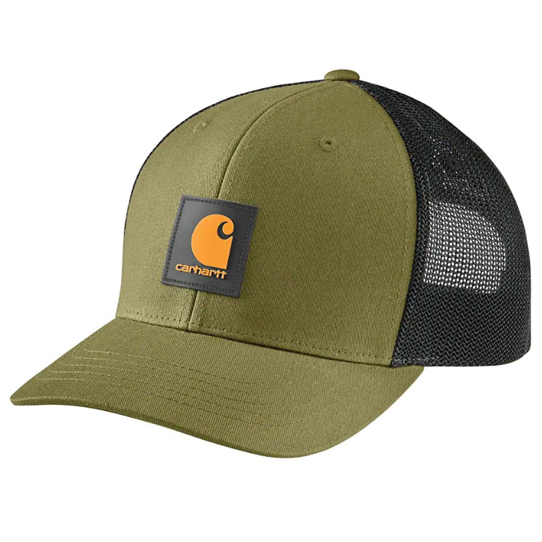 Carhartt MEN'S RUGGED FLEX TWILL MESH-BACK LOGO PATCH CAP