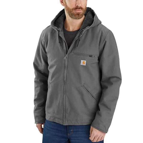MEN'S WASHED DUCK SHERPA LINED JACKET