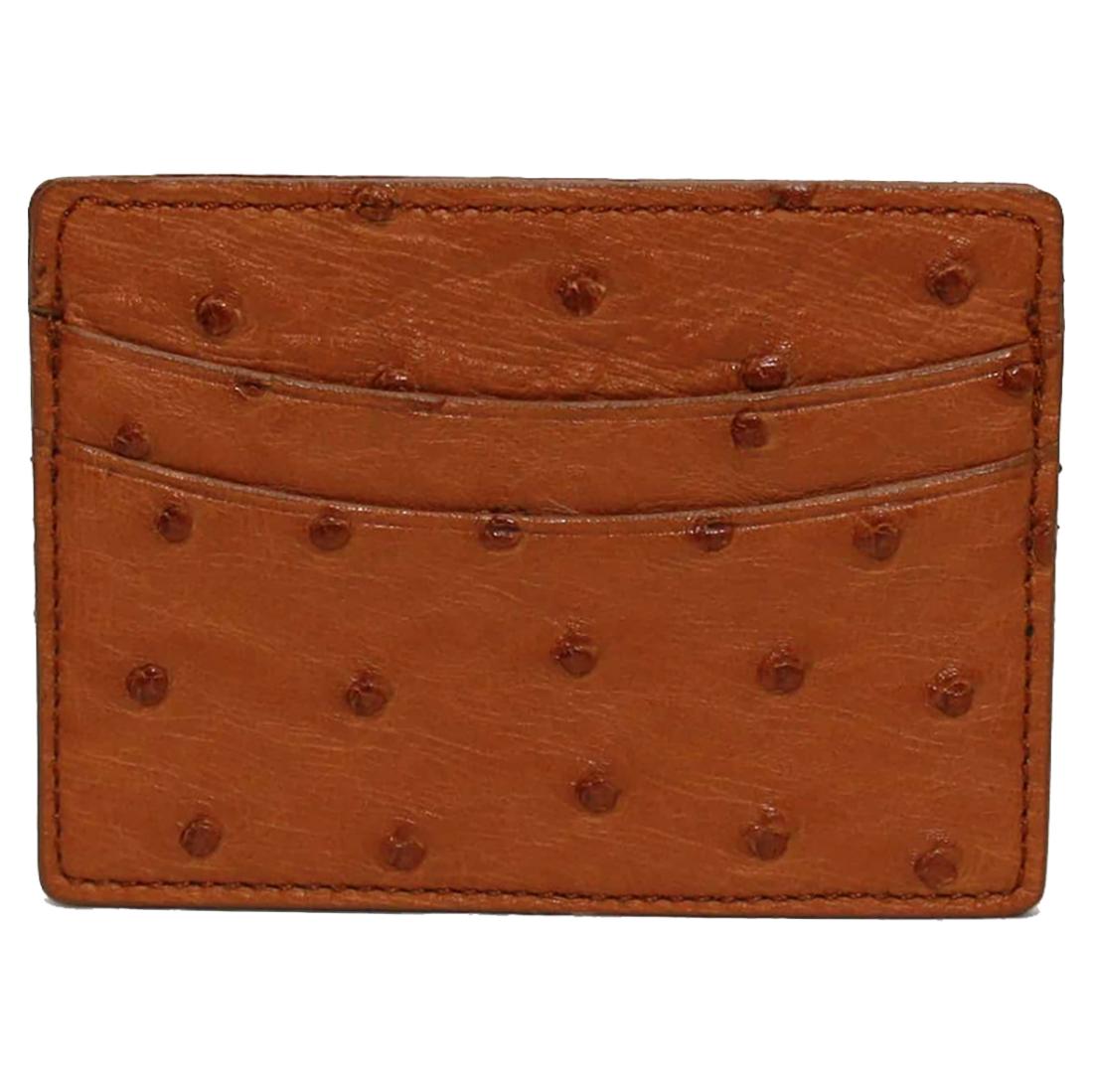  Business Card Id Case Saddle Ostrich