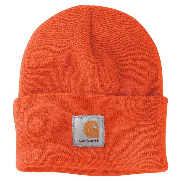 Men's Acrylic Watch Hat BOG/BRITEORANGE