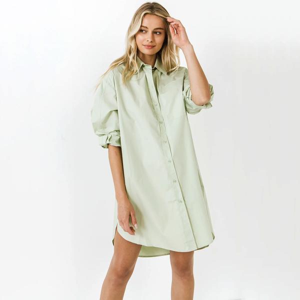 SHIRT DRESS PISTACHIO