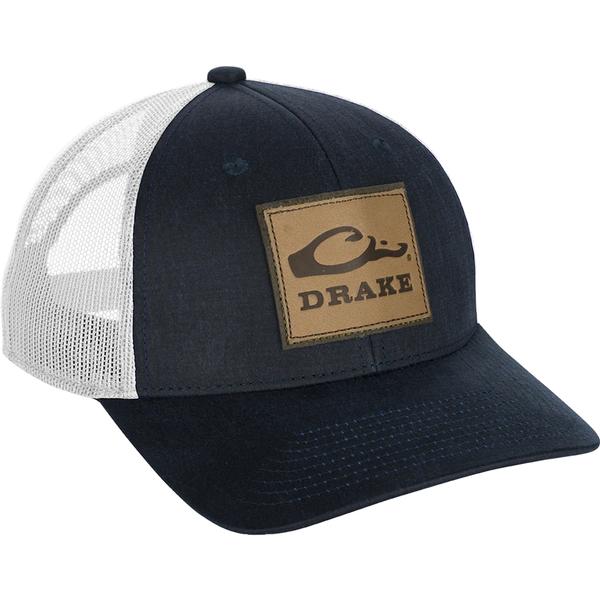 LEATHER PATCH MESH BACK CAP DBL/DARKBLUE