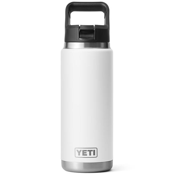 RAMBLER 26OZ STRAW BOTTLE WHITE