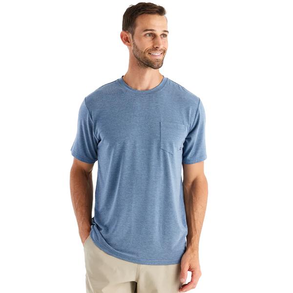 MEN'S BAMBOO FLEX POCKET TEE 443/HTHRDEEPWATER