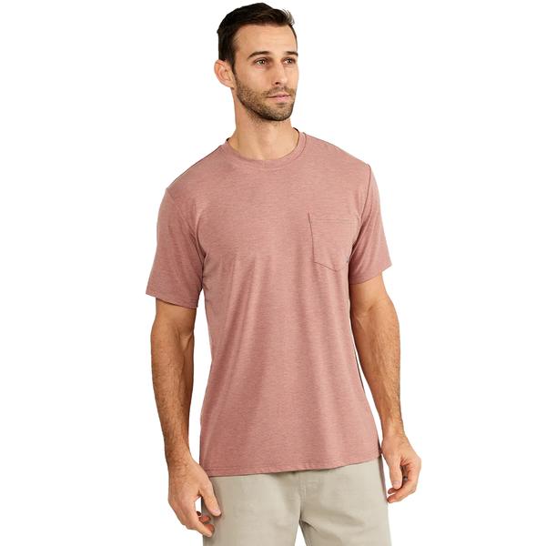 MEN'S BAMBOO FLEX POCKET TEE 602/HEATHERBRICK