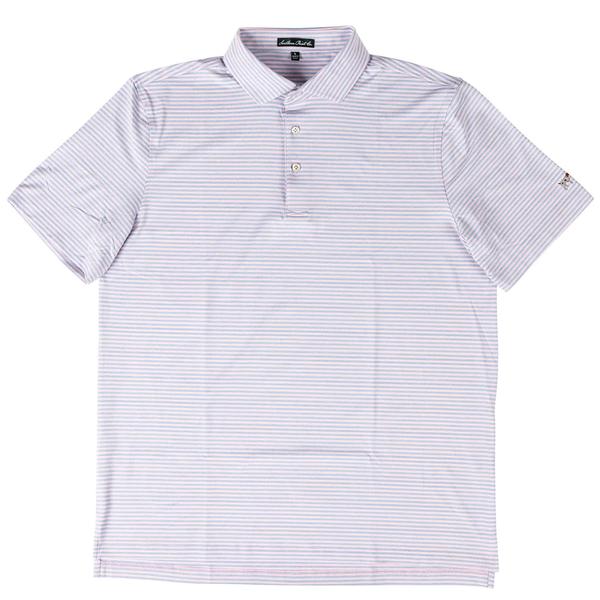 YOUTH CLASSIC HTHR STRIPE POLO Weathered Blue/Pink