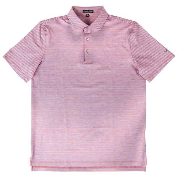 YOUTH CLASSIC HTHR STRIPE POLO BLUE/RED