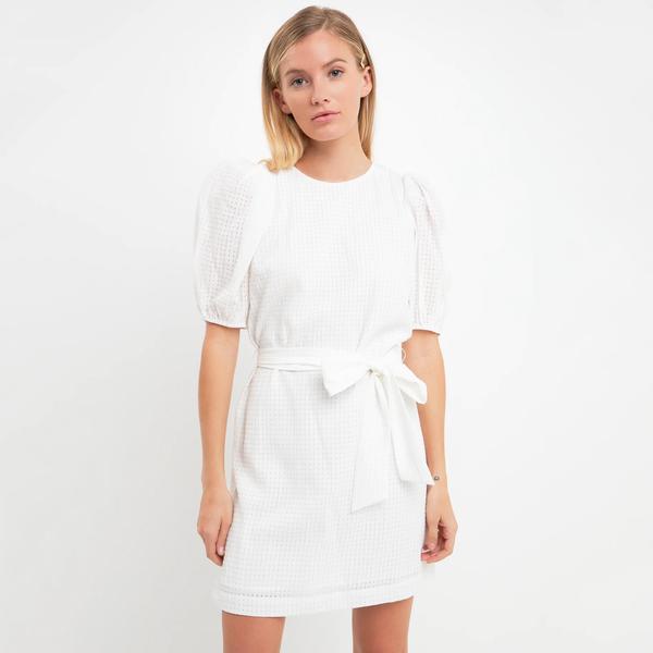 CHECK PRINT MINI DRESS