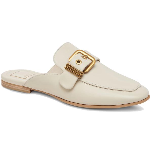Santel Flats Ivory Leather