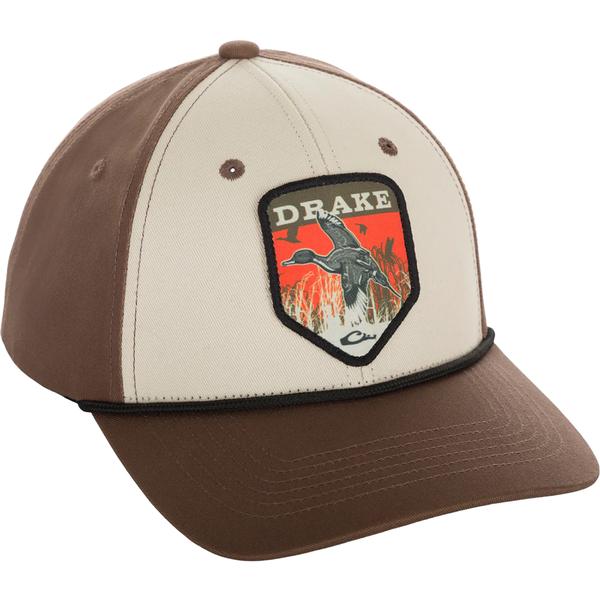 DRAKE IN-FLIGHT BADGE CAP DAB/BROWN