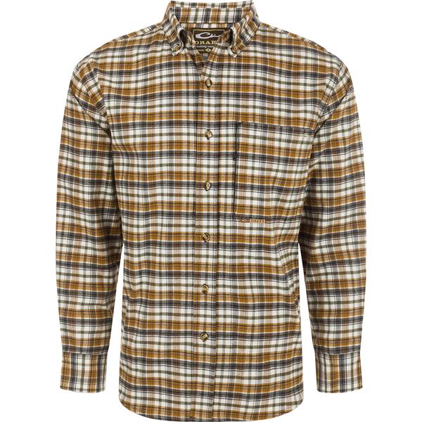 Autumn Brushed Twill Plaid Long Sleeve Shirt