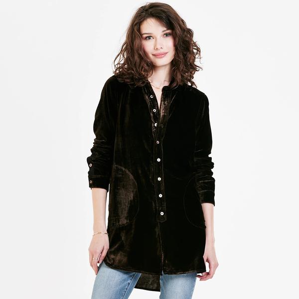  Hazel Button Front Tunic Shirt