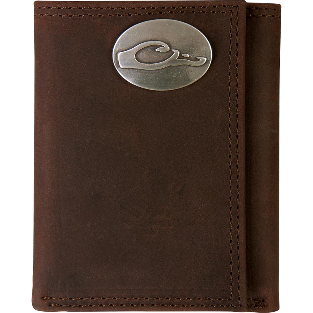 Leather Tri- Fold Wallet Brown
