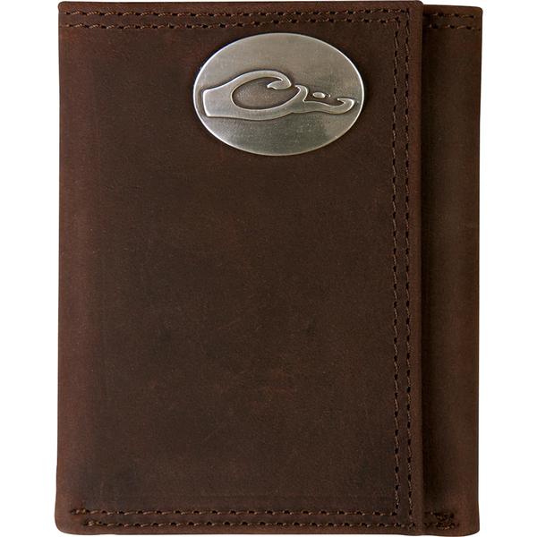 Leather Tri-Fold Wallet Brown