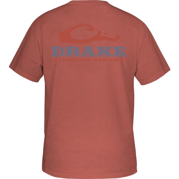 DRAKE WATERFOWL LOGO S/S TEE BRL/BARNREDLTHTHR